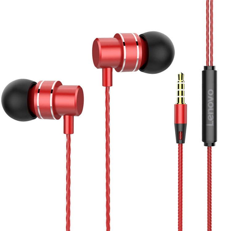AURICOLARE CON MICROFONO LENOVO METAL EARBUDS RED