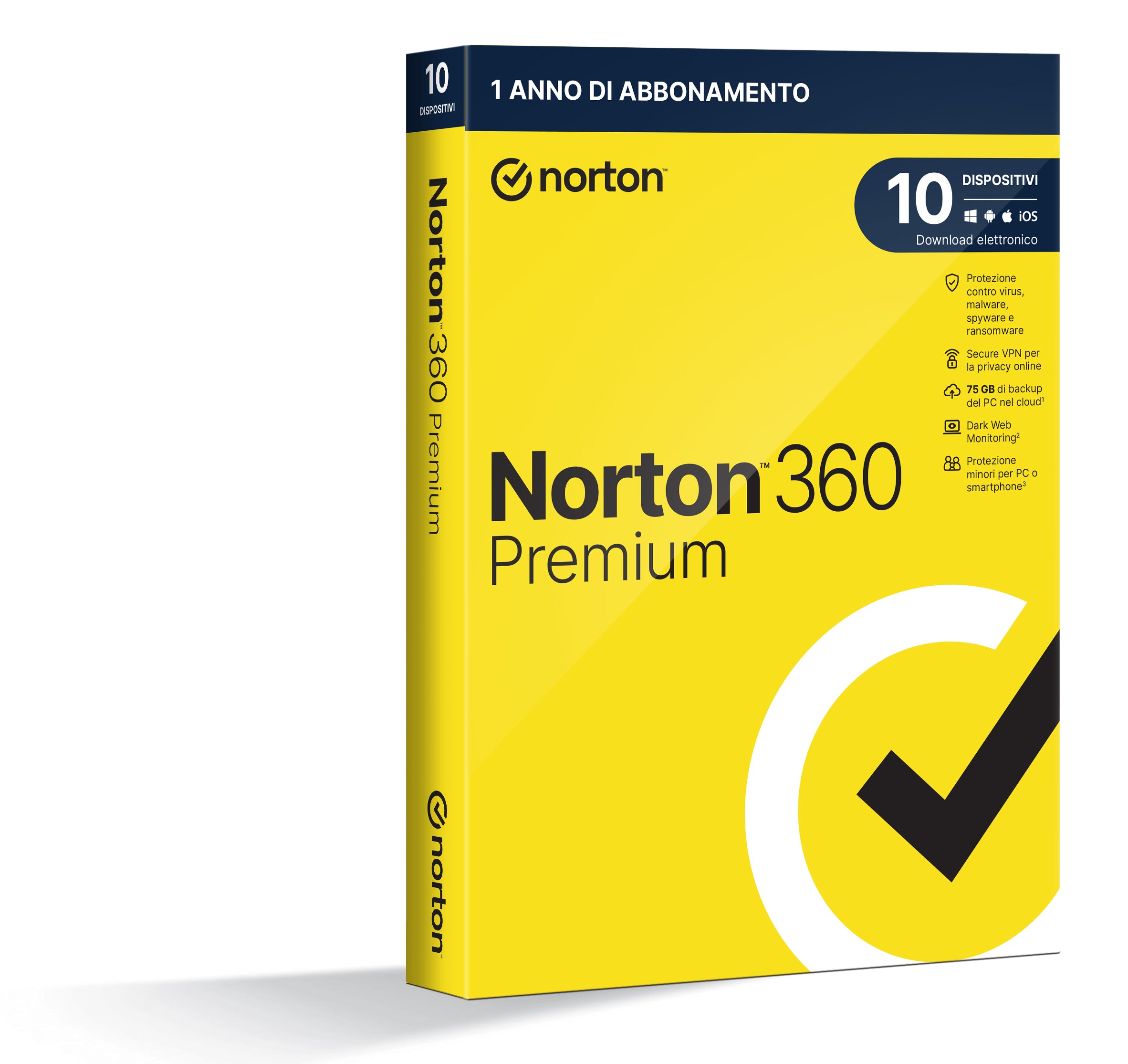 INT.SEC.10DEV 1Y 75GB 360 PREMIUM NORTON 12MO GENERIC RSP MM GUM