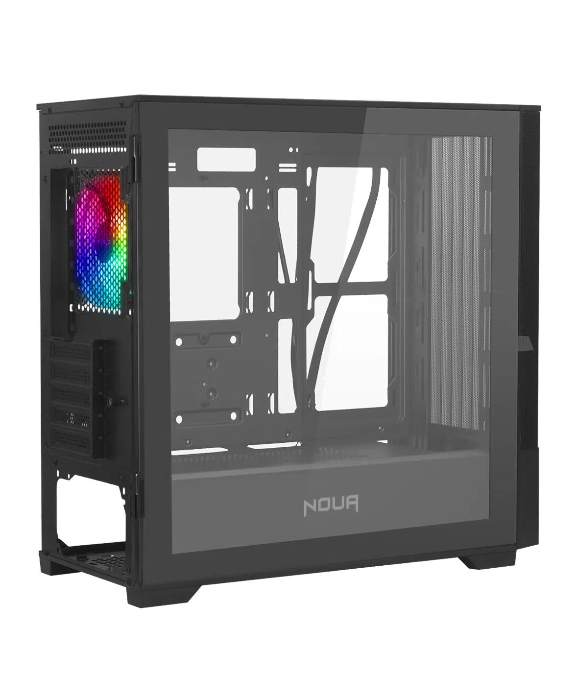 CASE MINI-TOWER NO PSU FOBIA L101 BLK 3USB3 1FAN ARGB VETRO TEMPERATO