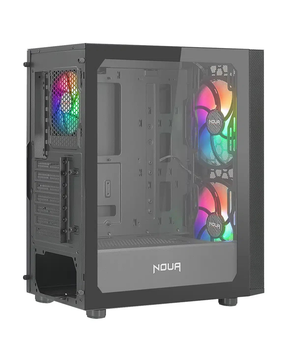 CASE MID-TOWER NO PSU ORIZON M101 1 USB3 2USB2 VETRO TEMP. RGB FAN BLK