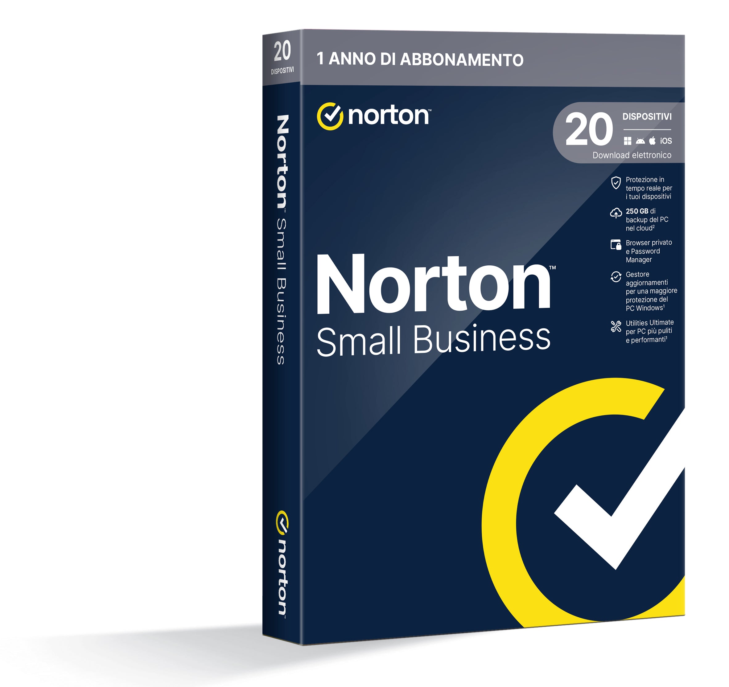NORTON SMALL BUSINESS 1USER 20 DEV 250GB BACKUP 12 MESI