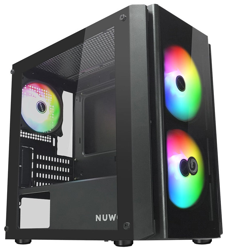 CASE MINI TOWER NO PSU BLITZ R28 3USB 0,5MM SPCC 3FAN ARGB MESH BK