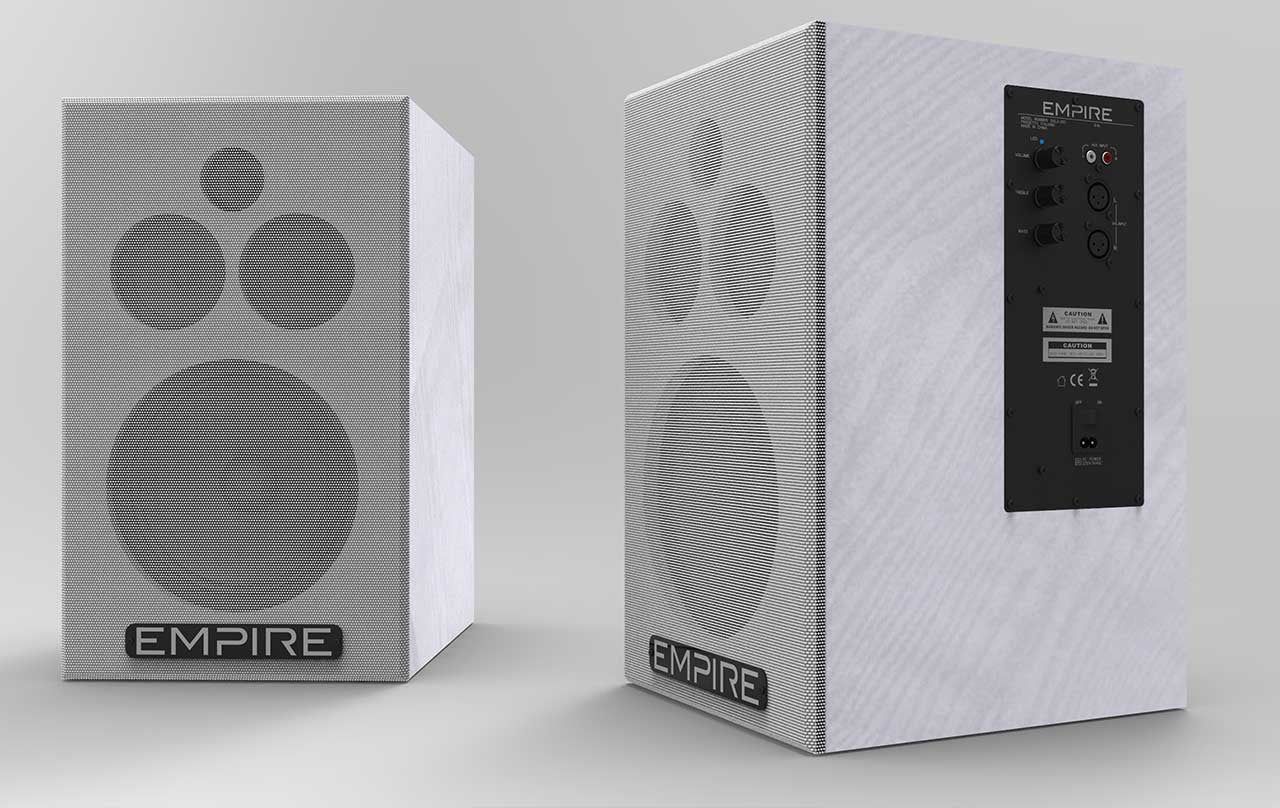 SPEAKER EMPIRE HS290 290W 80-20K HZ RCA XLR BALANCED WHITE