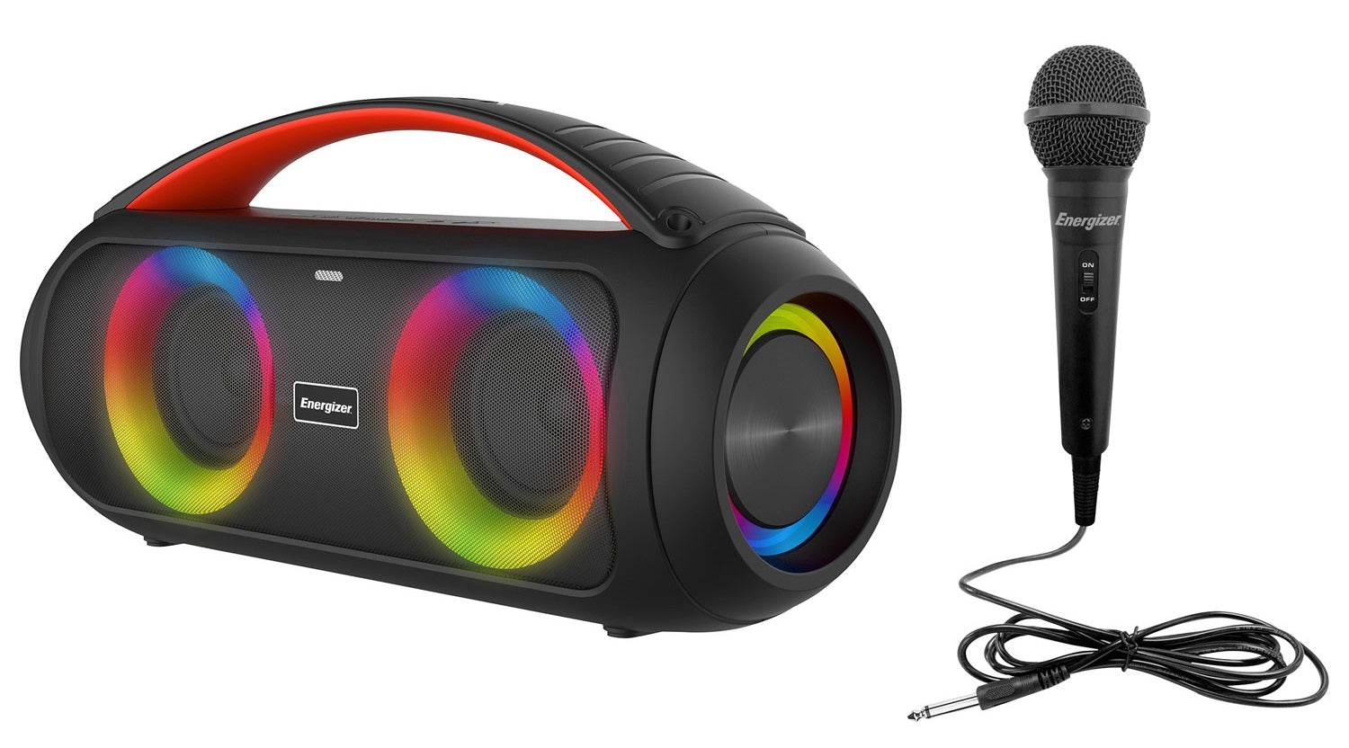 ENERGIZER PARTY SPEAKER BT + POWERB ANK BLUETOOTH RGB 16W + RADIO E MIC