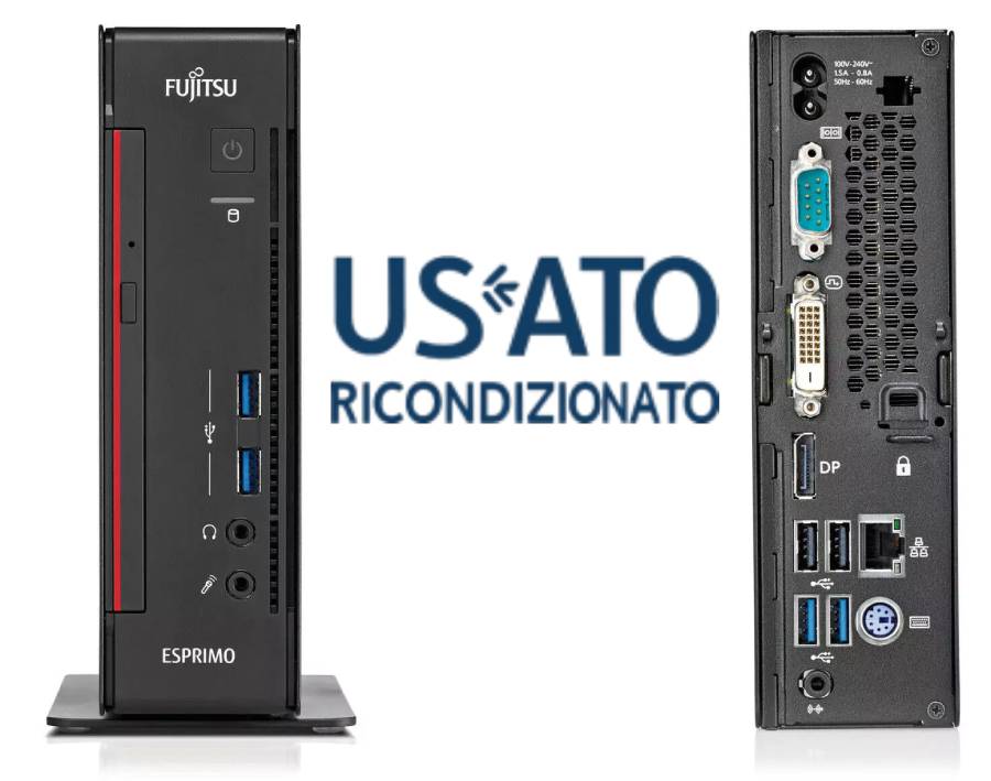 PC REF I7 8GB 256GB W10P P.SERIALE I7-6700T FUJITSU Q556/2 TINY MINI