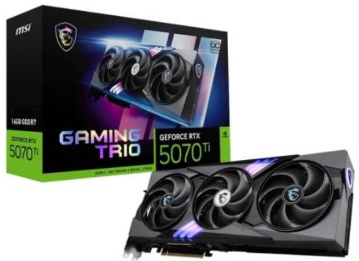 VGA MSI RTX 5070TI GAMING TRIO OC 16GB GDDR7 256BIT 1H/3DP