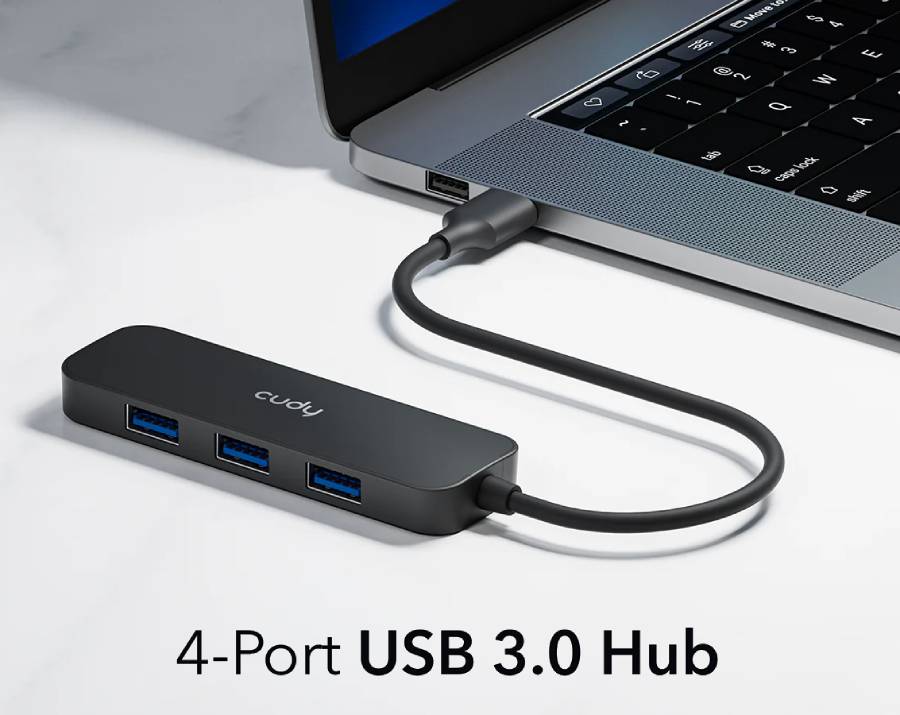 HUB USB CUDY 5P 4PUSB-A 3.2/1?UPSTR EAM USB-A MALE(5GBPS)