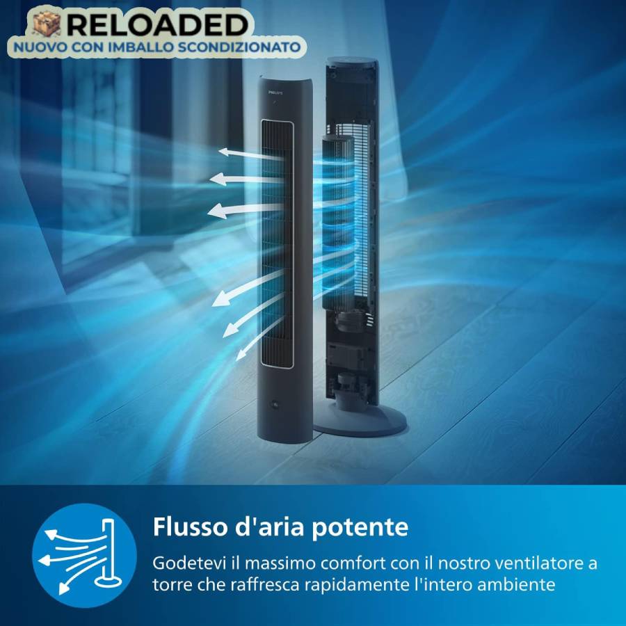 VENTILATORE TOWER FAN 5000 SERIES TLC TOUCH AROMATERAPIA SCAT.ROTTA