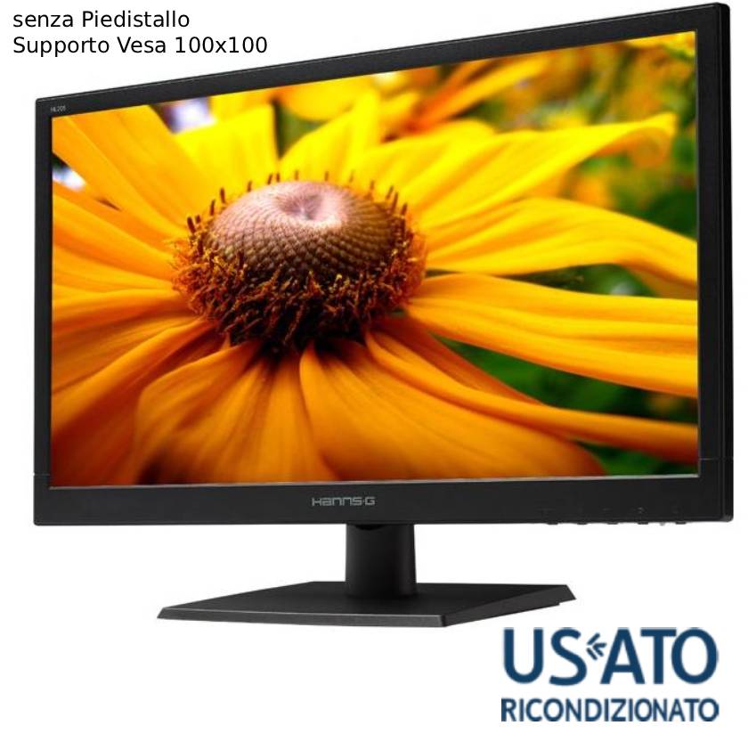 MON 20 REF HL205DP HANNSG 1600X900 VGA/DVI SENZA PEDISTALLO BLK