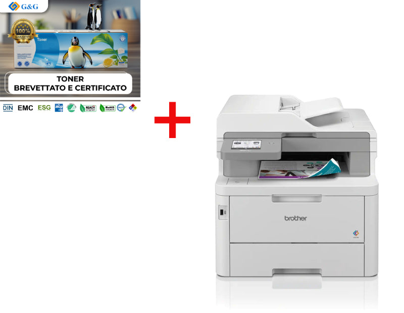 MF LAS COL A4 FAX WIFI LAN F/R 26PP BROTHER MFCL3760CDW + KIT TONER