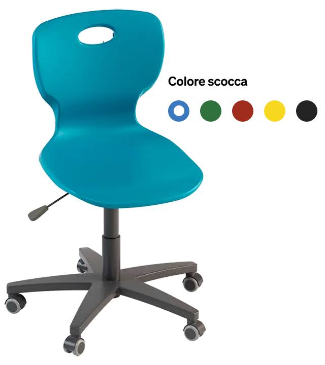 SEDIA REGOLABILE 42,5X46H 43/55CM TUBOLARE D'ACCIAIO