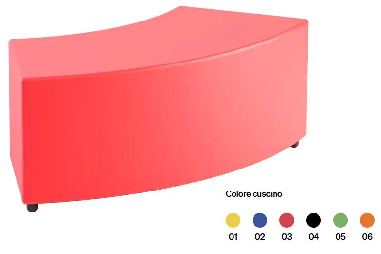 PANCA DEBATE LATO INT.60 IMBOTTITA CURVA 100X40X H35