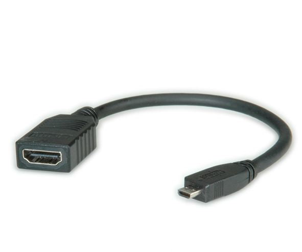 ADATTATORE MICRO HDMI-HDMI 4K M/F 3840x2160 @30Hz CON CAVO 0,15MT