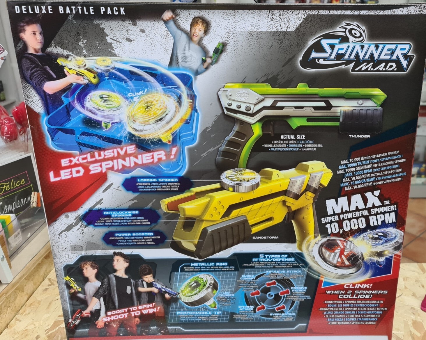 Rocco Giocattoli - 21737760 SPINNER MAD DELUXE BATTLE PACK CM22x22x4 - 802767907