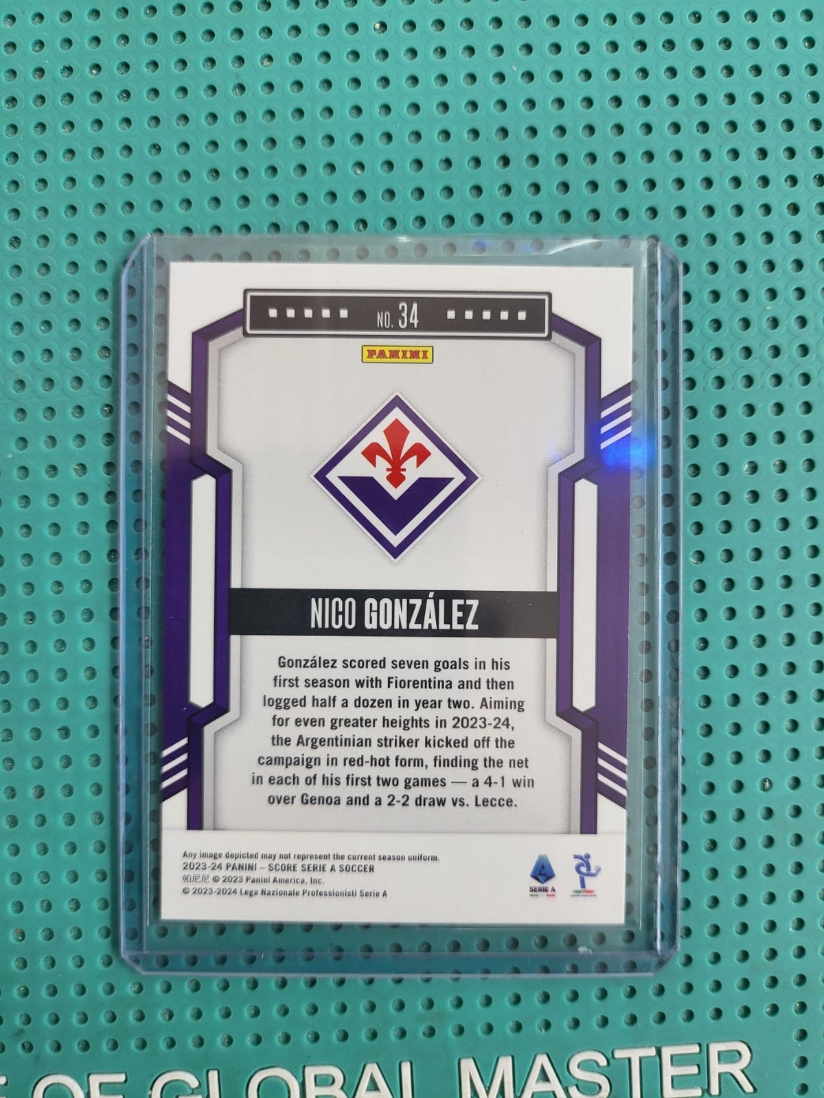 panini score 2023/2024 nico gonzalez laser blue 05/50 n34