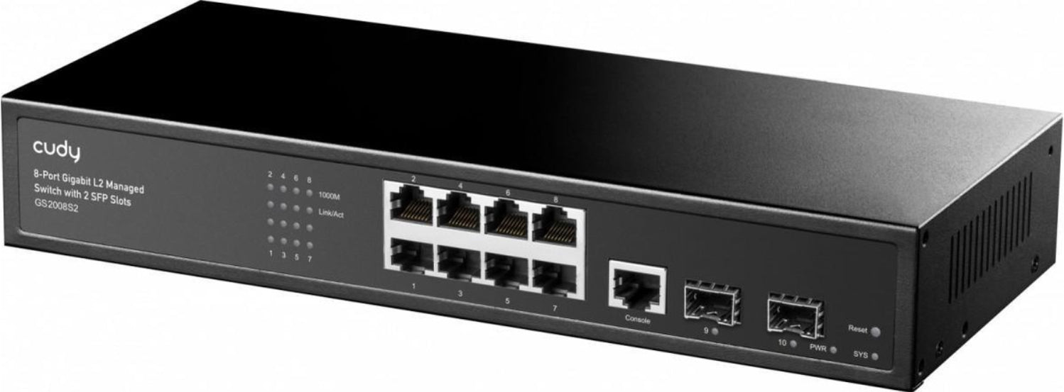 SWITCH 8P GIGABIT LAYER 2 +2 SFP