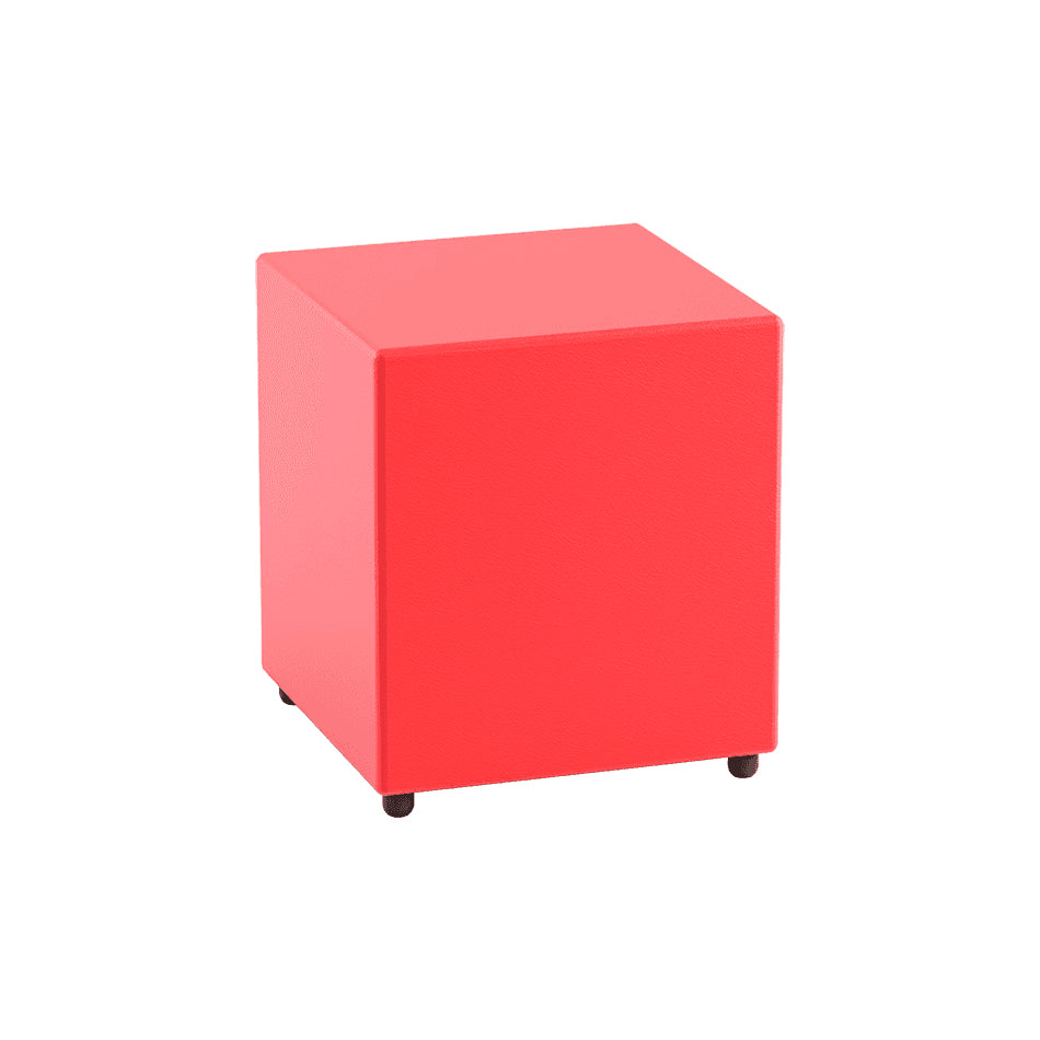 POUF CUBICO IMBOTTITO SFODERABILE SIMILPELLE COL. 40X40X H 46CM