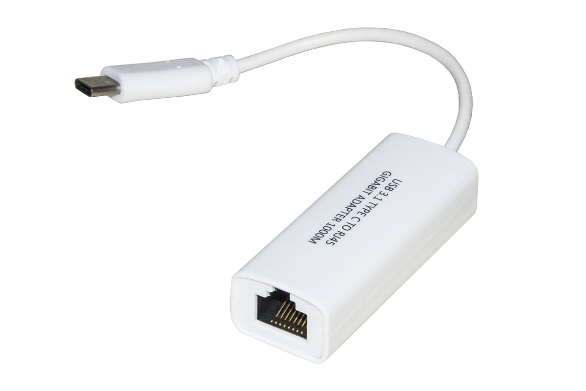 ADATTATORE USB TYPE C - RJ45 M/F PER RETI GIGABIT 10/100/1000