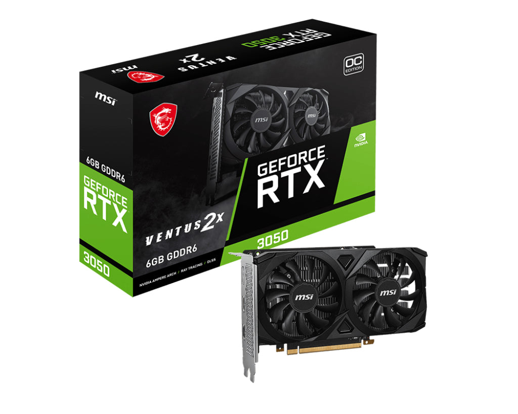 VGA MSI RTX 3050 VENTUS 2X E 6G OC 6GB DDR6 128BIT 1HDMI/3DP 130W