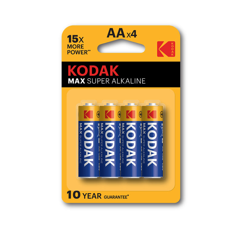 BATTERIA AA 1,5V LR6 KODAK MAX ALCALINE 4PZ