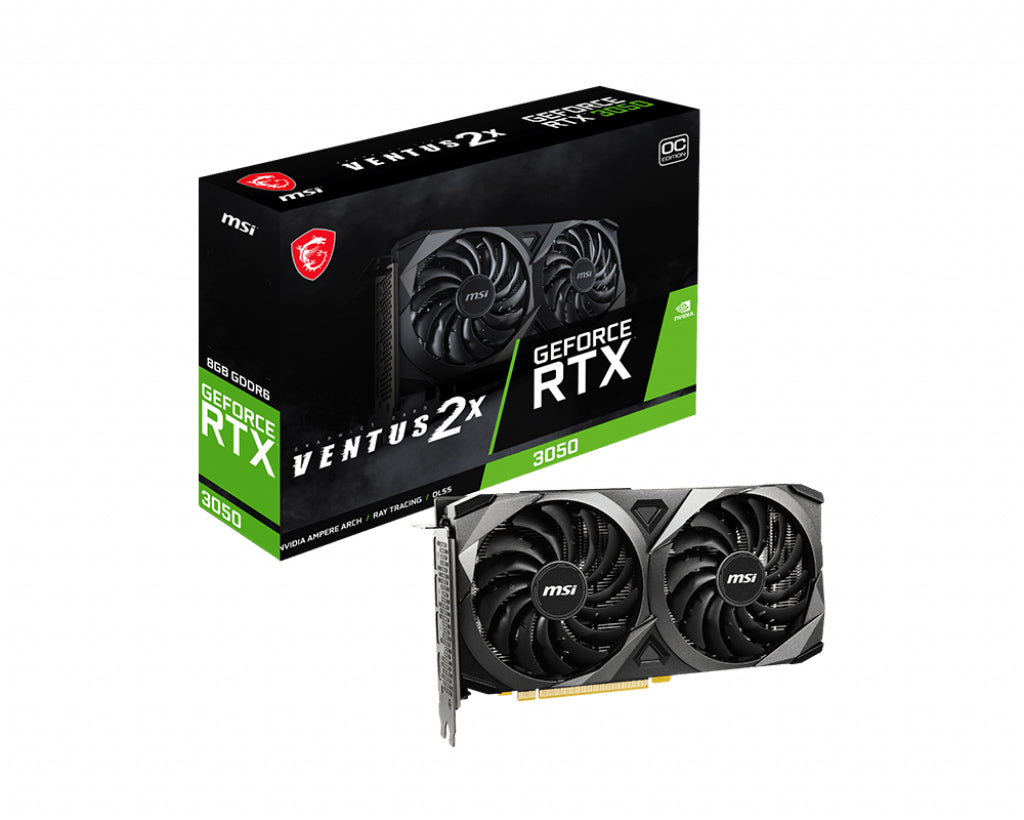 VGA MSI RTX 3050 VENTUS 2X 8 G OC 8GB DDR6 128BIT 1HDMI/3DP 130W