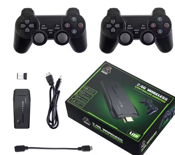 M8 Game Sticks Console per videogiochi retrò, doppio controllo wireless da 2,4 g, 4K, giochi 20K, 64 GB