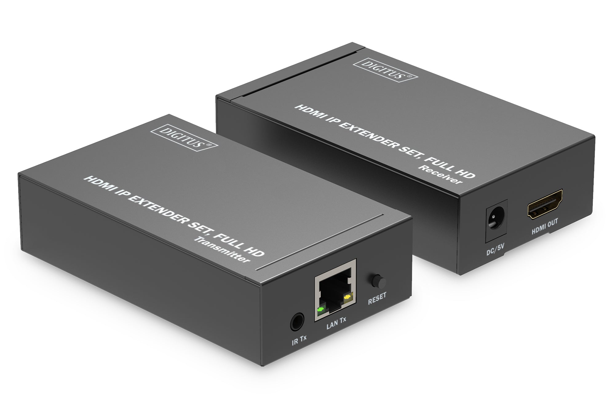 EXTENDER HDMI TRAMITE CAVO RETE CAT 5/6 FINO 120MT INFRAROSSO TX+RX