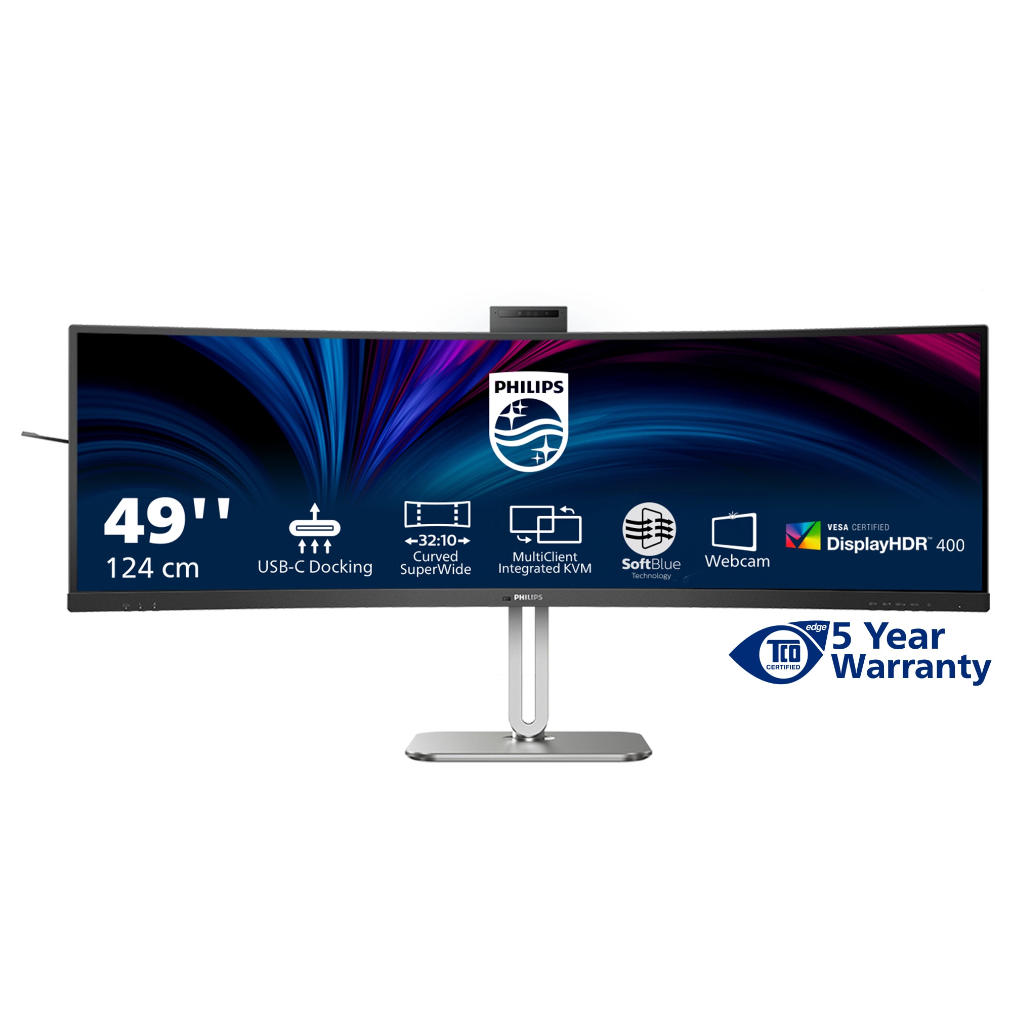 MON 49VA 5120X1440 2 HDMI DP USBC 49B2U6900CH 32:9 CURVED MM WEBCAM