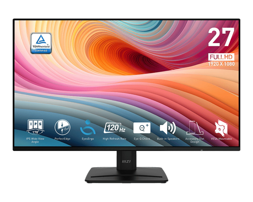 MON 27IPS H/D/V BK MM FHD 120HZ MSI PRO MP271A E2 BLACK 16:9