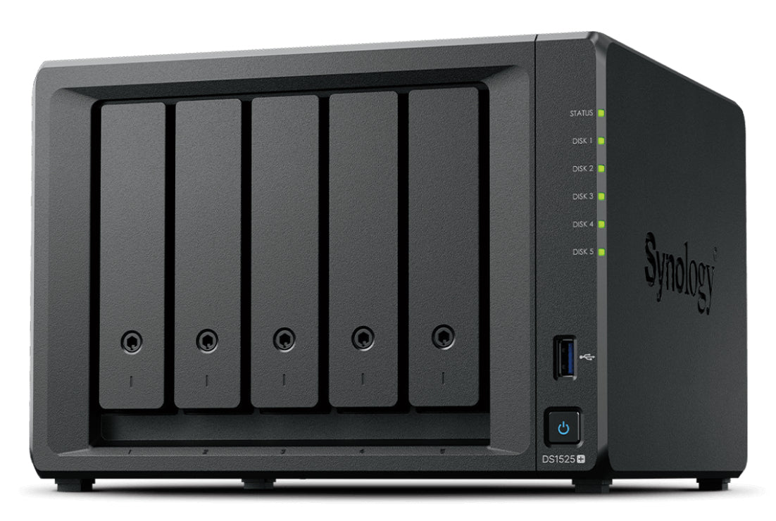 NAS SYNOLOGY DS1525+ 5X3,5 OR 2.5SA TA HDD/SATA/8GBDDR4 ECC