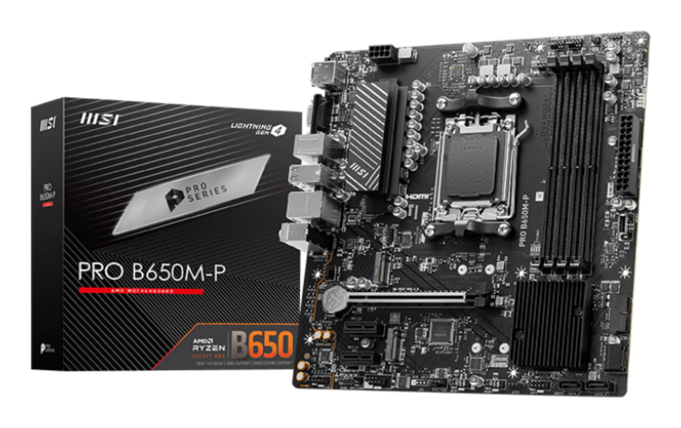 MB MSI PRO B650M-P AM5 4D5 4S3 2M.2 3PCIE HD/DP/D-SUB MATX