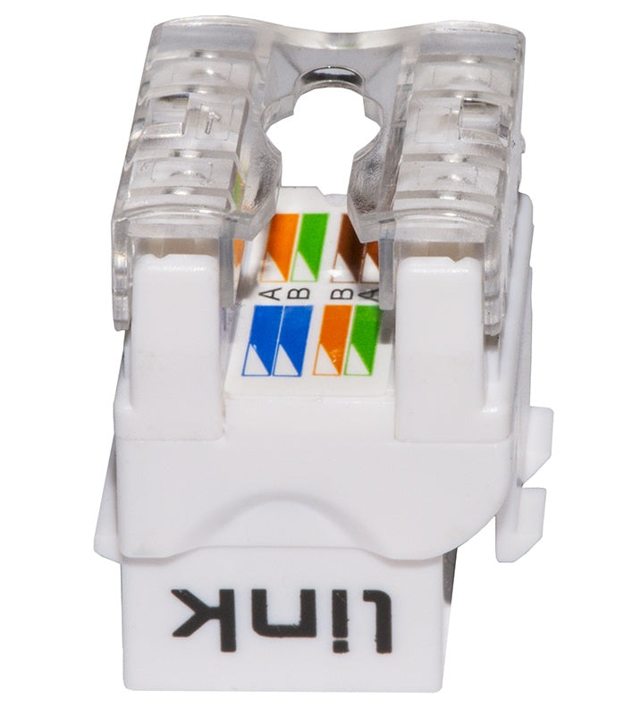 KEYSTONE UTP CAT.6 RJ45 BIANCO CONTATTI DORATI 50 MICRON