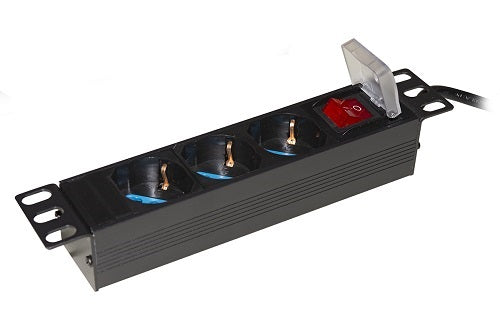 ARMADIO RACK MULTIPRESA 3 PRESE 10 TRIPOLARI/SCHUKO CON INTERRUTTORE