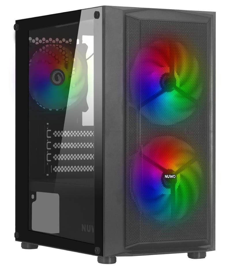 CASE MINI-TOWER NO PSU BLITZ R26 2USB3 0,5MM SPCC BLACK 1*FAN RAINBO