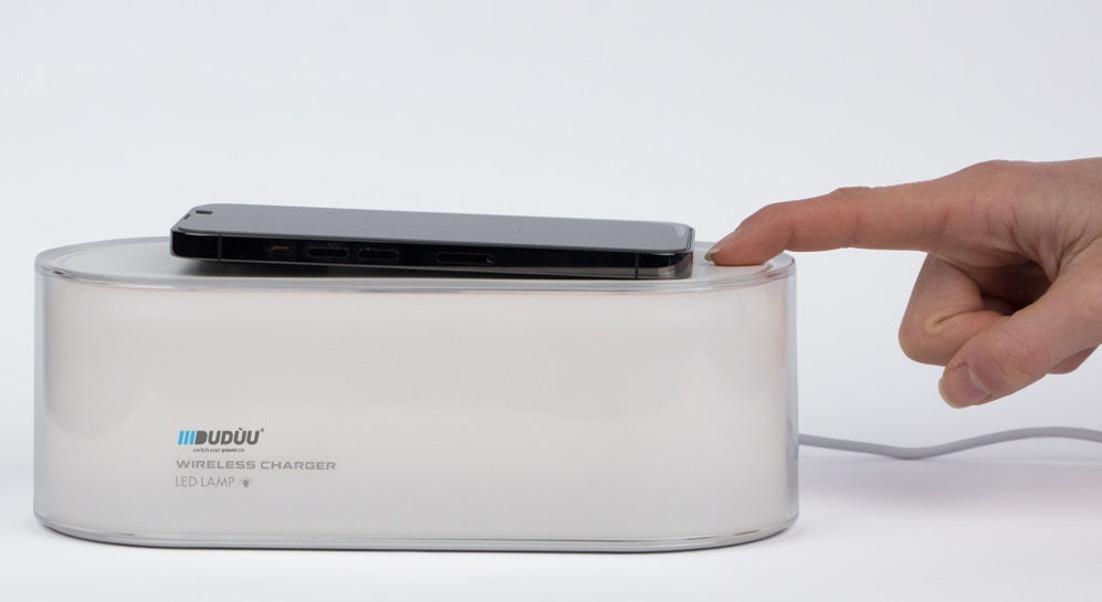 LAMPADA CARICABATT. WIRELESS WHITE DUDUU SUNSET OUTPUT 15W