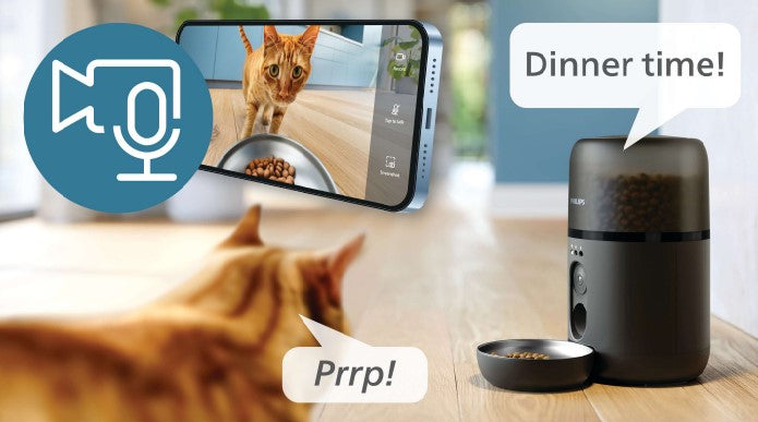 DISTRIBUZIONE FOOD SECCO CON WEBCAM PHILIPS PAW5320/02 4.5 CANE GATTO