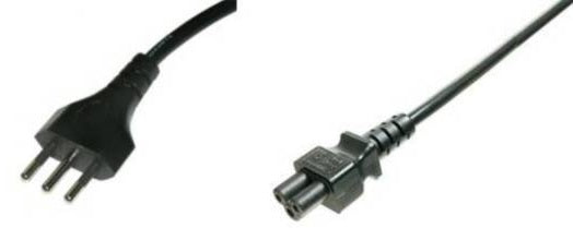 CAVO ALIMENTAZIONE 1 MT BK TRIPOLARE NOTEBOOK A SPINA ITALIANA