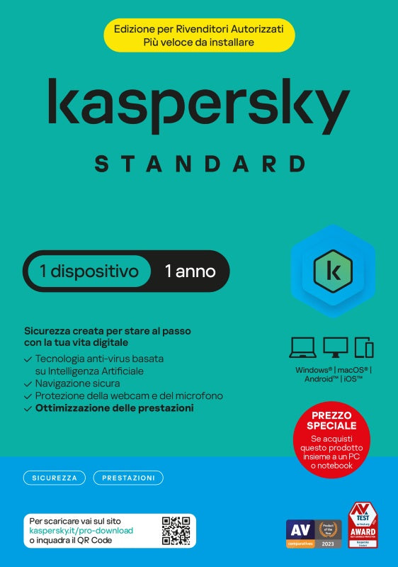 KASPERSKY STANDARD 1DEV 1Y ATTACH SUPERSLIM BOX