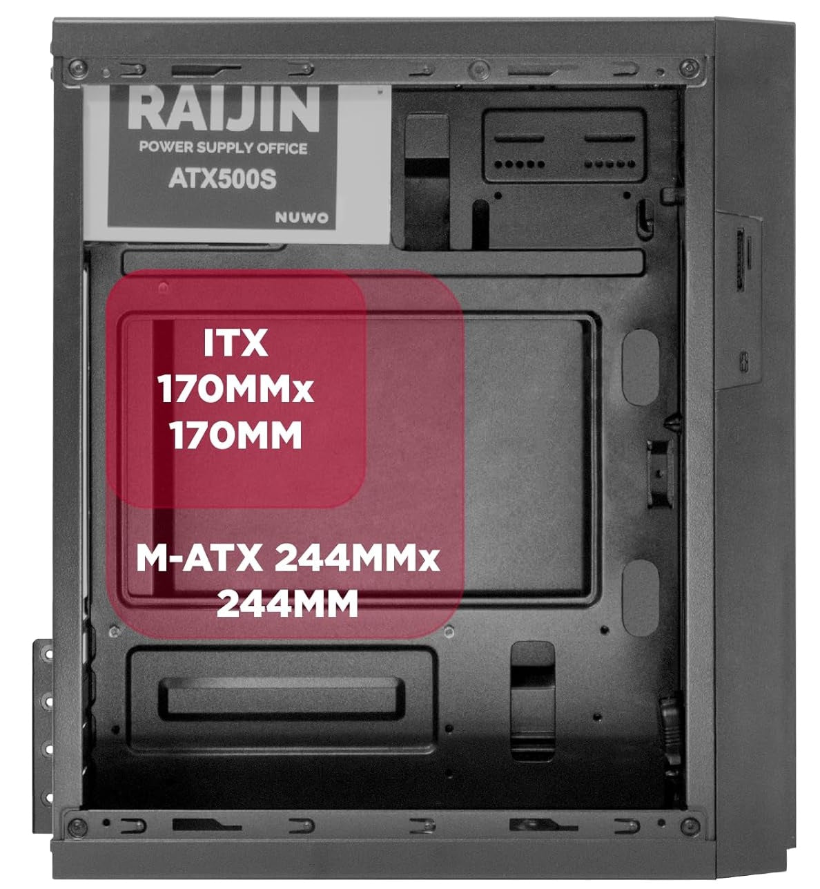 CASE MINI-TOWER 240W LESHI L703 CR 4USB3 0,4MM SPCC BLACK