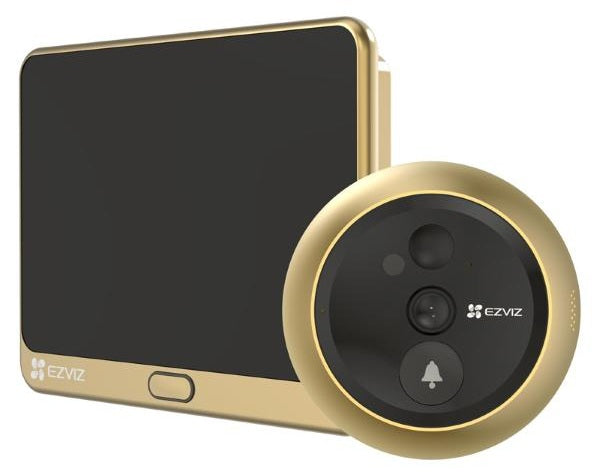 SPIONCINO WIFI CON DISPLAY 4.3 ORO 2MP PIR H265 BAT.RIC. - ANTISCASSO