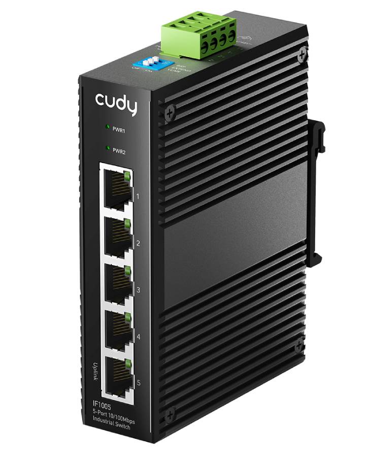 SWITCH 5P 10/100 INDUSTRIAL METAL C ASE