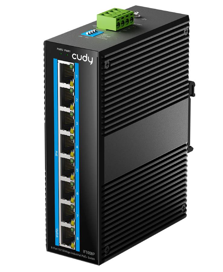 SWITCH 8P 10/100 POE INDUSTRIAL MET AL CASE