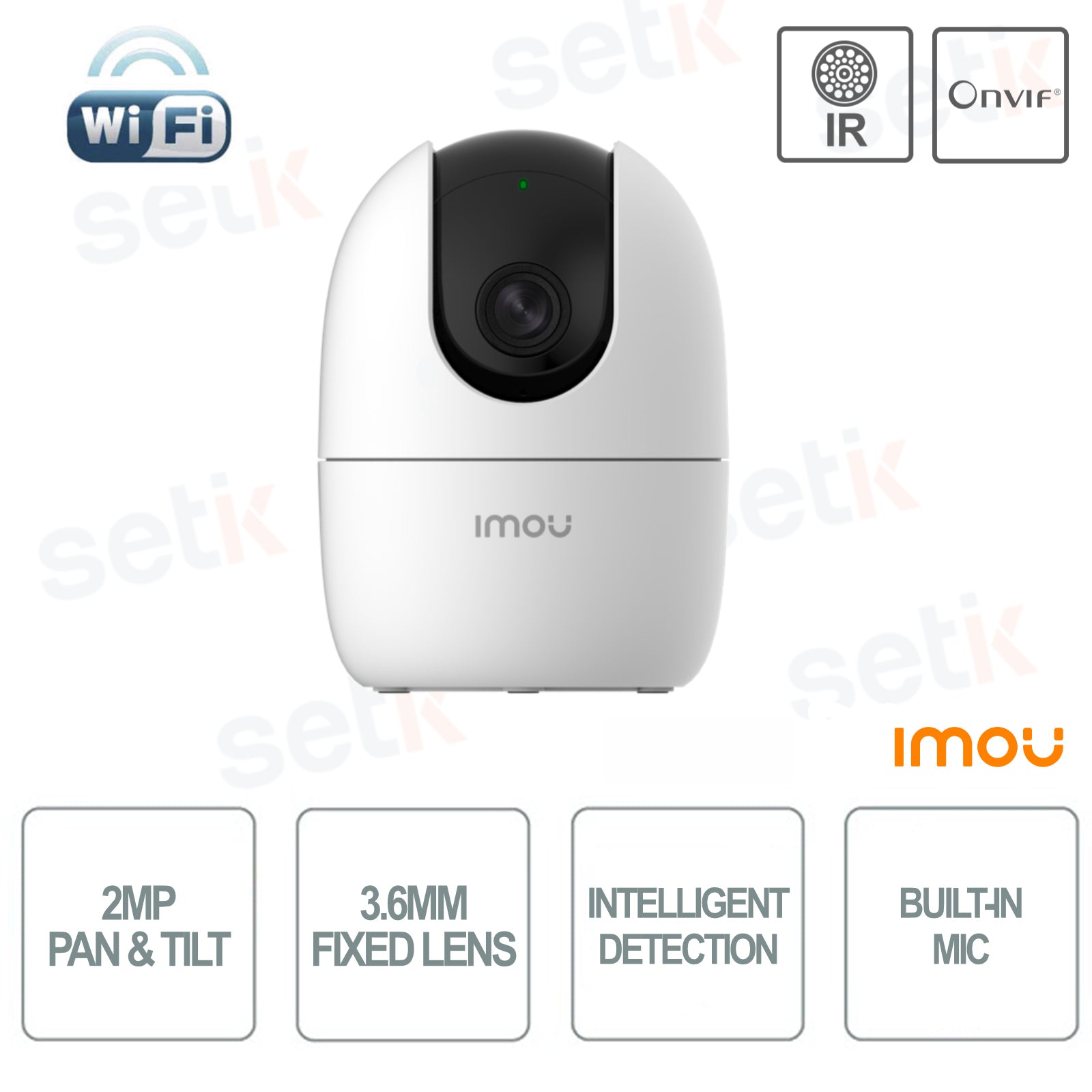 CAMERA CUBE A1 2MP 16X PTZ USB-C 3.6MM/IR10/SIRENA/WIFI/MICROSD/RJ45