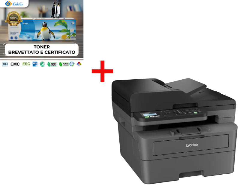 MF LAS B/N A4 FAX WIFI LAN F/R BROTHER MFCL2800DW + KIT TONER