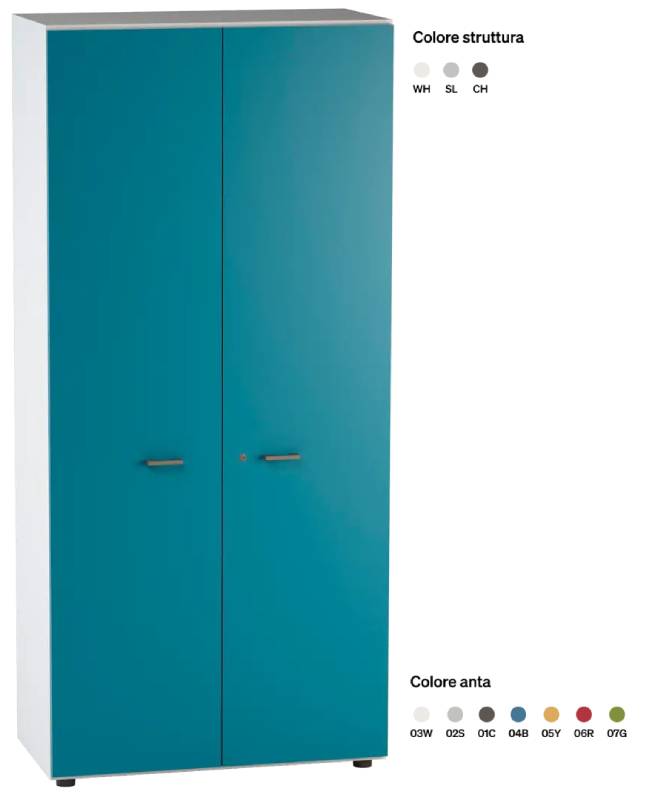 LIBRERIA ALTA ANTE LEGNO 90X46,3X196,70 CON SERRATURA