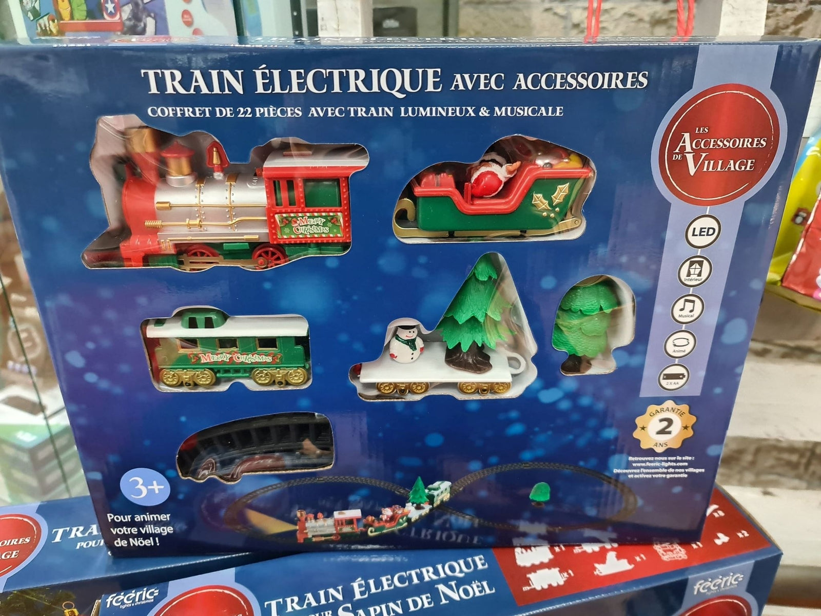 trenino natalizio con suoni e luci