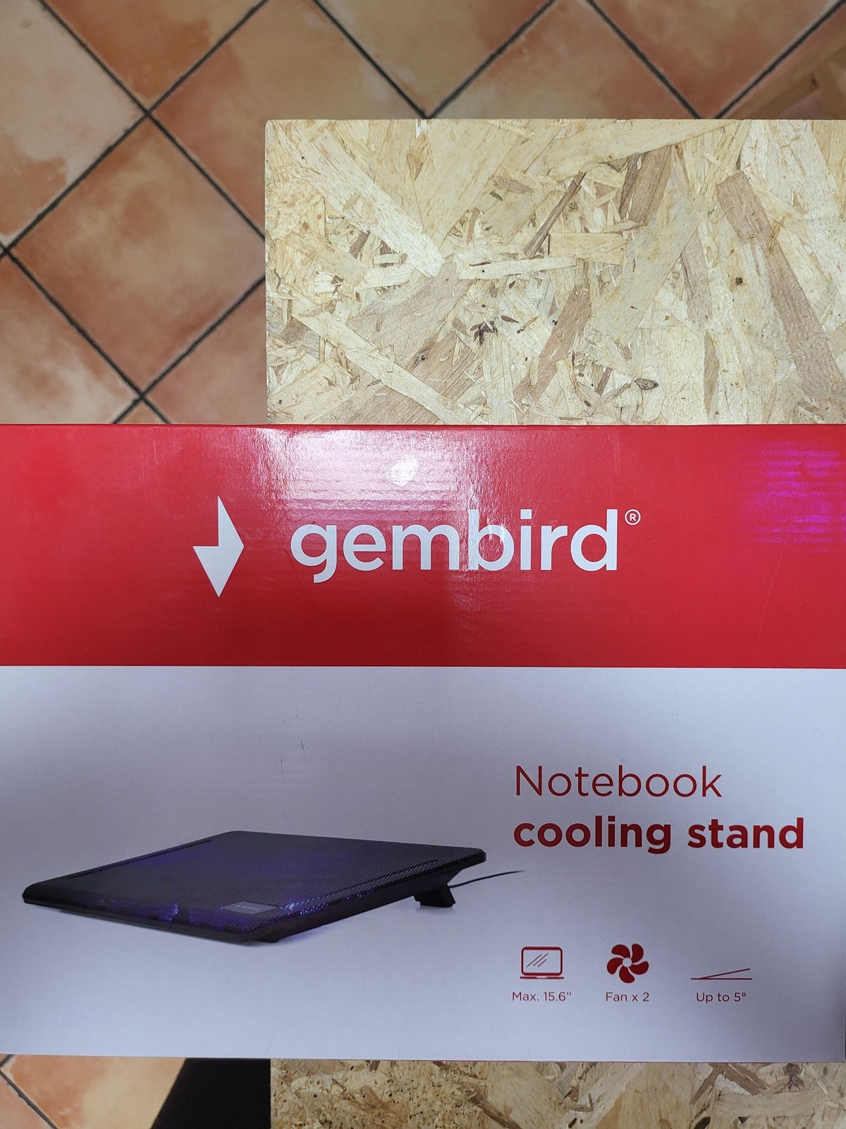 Notebook cooling stand max 15.6" 2 ventole gembird nbs-2f15-01