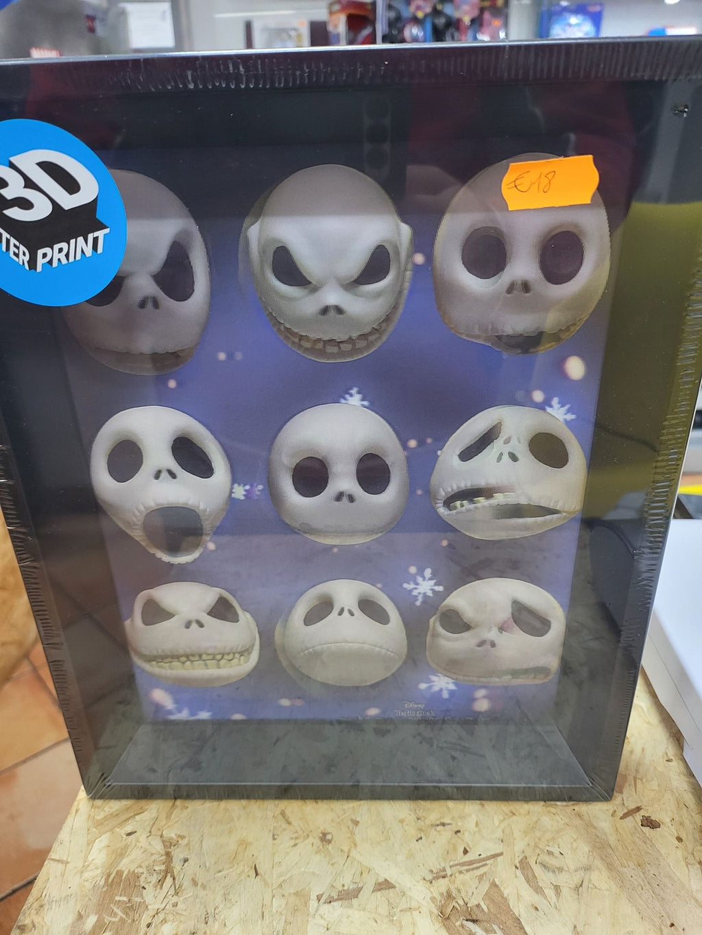 Poster 3d incorniciato the nightmare before christmas