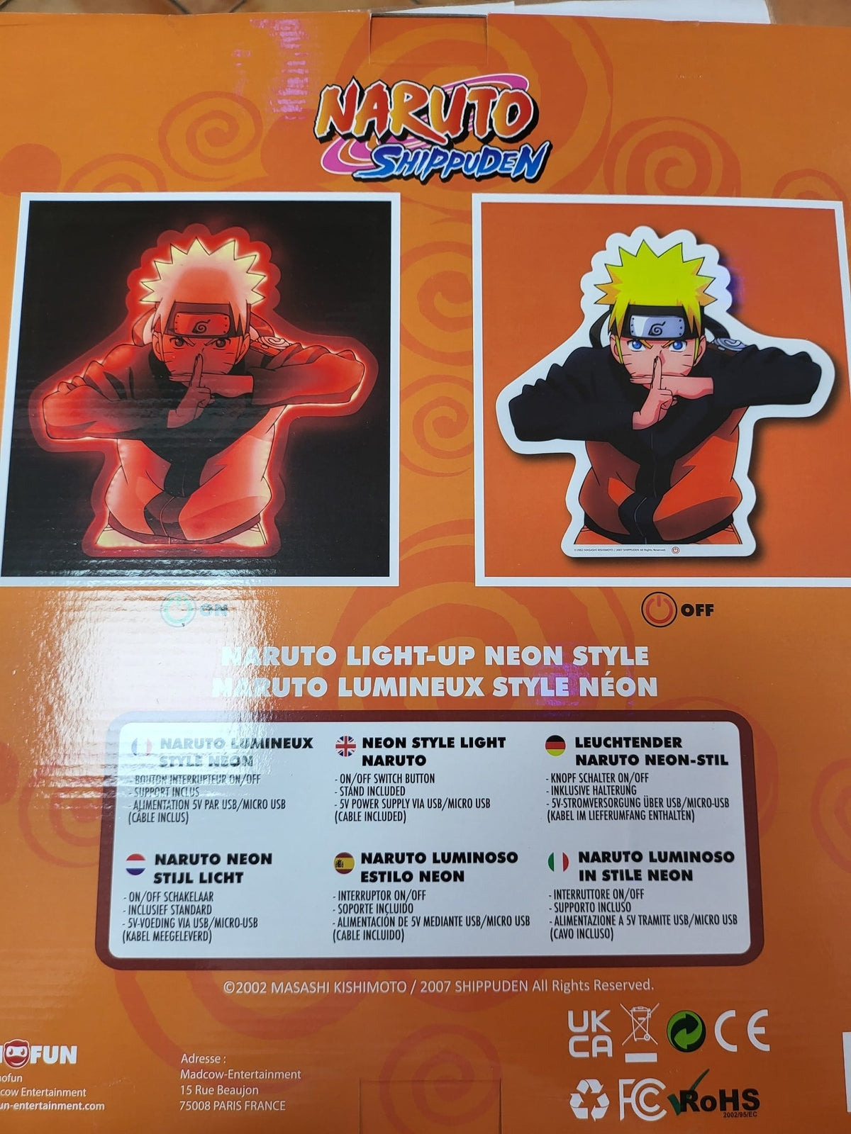 lampada da muro naruto