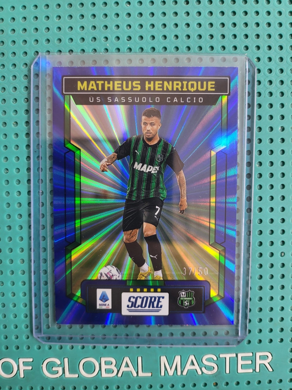 panini score 2023/2024 matheus henrique laser blue 37/50 n180